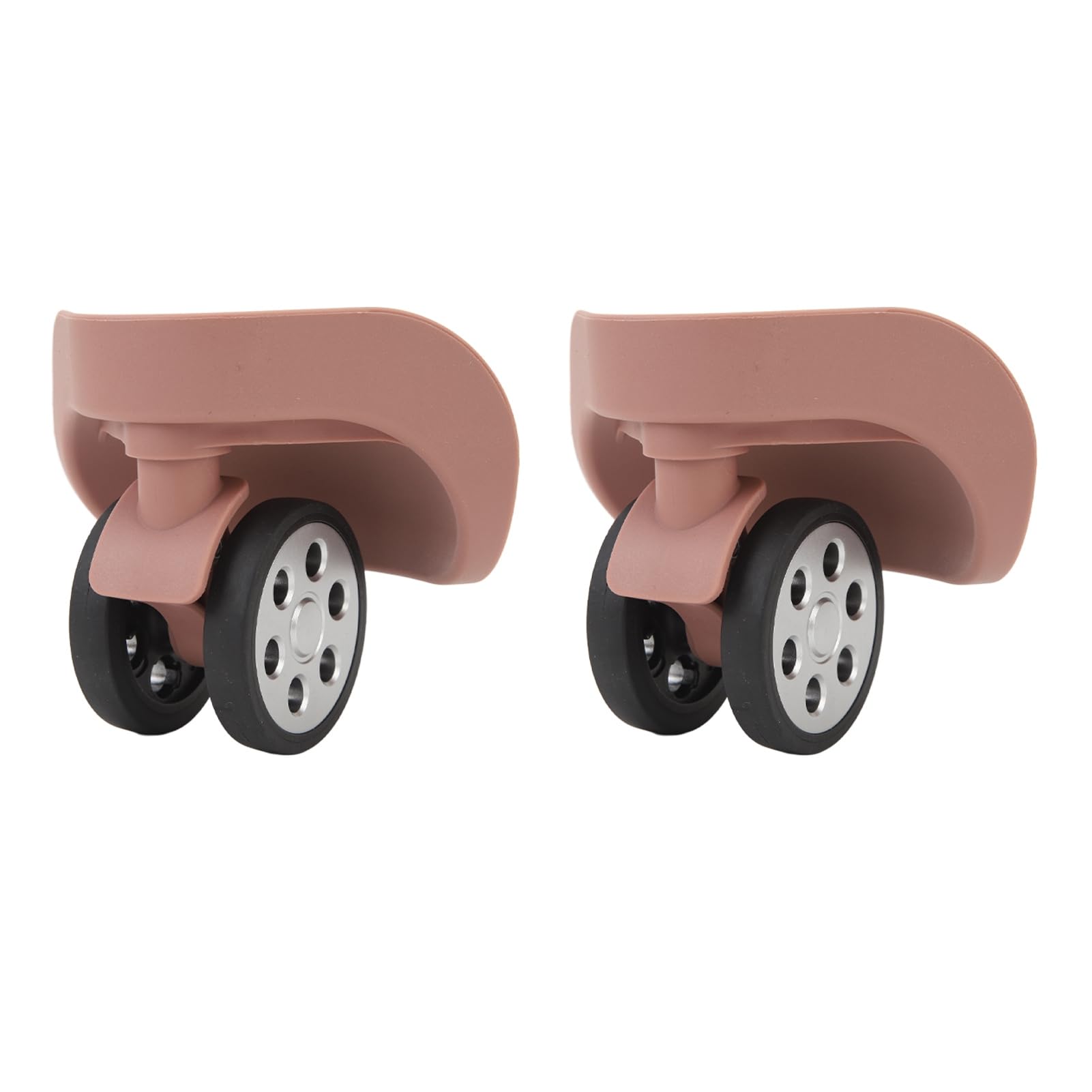 Photo 1 of 2Pcs Luggage Wheels Quiet 360 Degree Rotating ABS Rubber Luggage Wheels with Screws for Replacement Repair (Rose Gold)