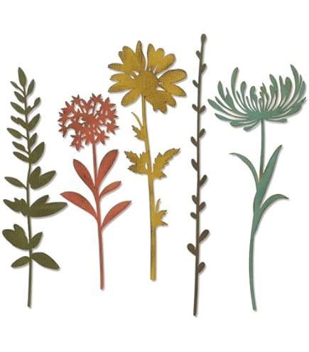 Sizzix Thinlits Funky Nature Di Tim Holtz, Set 10 Fustelle, Forme Eccentriche, Per Scrapbooking E Bigiotteria, Multifilare - 4