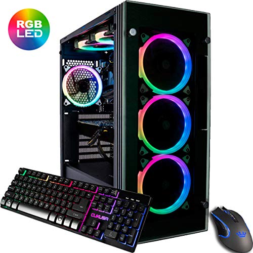 CUK Stratos Gamer PC (Liquid Cooled Intel i9-9900K, NVIDIA GeForce RTX 2080 Ti, 32GB RAM, 1TB NVMe SSD + 2TB, 750W Gold PSU, AC WiFi, Windows 10) Best Tower Desktop Computer for Gamers