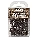 JAM PAPER Colorful Push Pins - Chocolate Brown Pushpins - 100/Pack