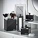 Beautify Black Acrylic 4 pc Storage Organizer Set for Makeup and Bathroom Accessories