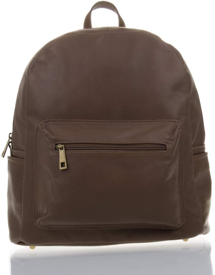 Firenze ArtegianiMochila De Mujer Casual Piel Auténtica, Acabado Savage Messenger Bag, 34 cm, Brown (Marrón Chocolate)