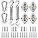 Shade&Beyond Shade Sail Hardware Kit for Rectangle and Square Heavy Duty Sun Shade Sails Installation 8 Inches for Deck Garden Lawn Patio