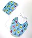Forum Novelties Adult Baby Bib and Bonnet Costume Accessory, Blue, One Size