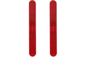 BAR Stick-on Rectangular Reflectors - Safety Spoke Reflective Quick Mount Custom Accessories Adhesive Reflector for Mailboxes, Garbage cans, Stakes, Cars, Trucks, Bike, Utility Trailers, Pick Up Trucks