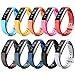 AIUNIT Compatible Alta HR and Alta Band Large, Accessory Replacement Wristband Strap W/Secure Metal Clasp for Alta and Alta HR/Ace Fitness Tracker Women Men(10 Pack Smooth