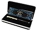 erofa Duke Sapphire Fountain Pen Gold Trim with Ink Refill Converter in Luxury Gift Box Set For Business Signature and Collection