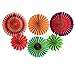Threemart Fiesta Colorful Paper Fans Lantern for Wedding Birthday Carnival Party Supplies-12 Pack