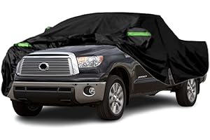 Qnmittry Waterproof Car Covers Compatible with 2016-2024 Toyota Tundra, All Weather Custom-fit Car Cover with Zipper Door for Rain Snowproof UV Windproof Protection