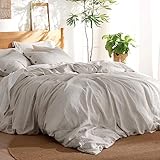 Bedsure Linen Duvet Cover Queen - Linen Cotton