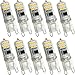 LEMENG G9 LED Light Bulb 2W, Mini Size 20W Equivalent 200LM, Warm White 2700K AC 120V Bi-Pin G9 Base LED Halogen Replacement Bulbs, Not Dimmable- 10 Pack