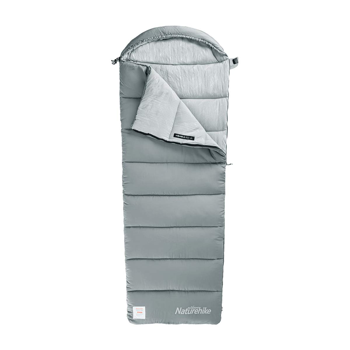 Naturehike Sleeping Bag Adults Rectangular Sleeping Bag 3 Season Sleeping Bag Lightweight Waterproof Indoor and Outdoor Use for Kids Teens or Adults for Hiking Backpacking and Camping Rock Gray M180