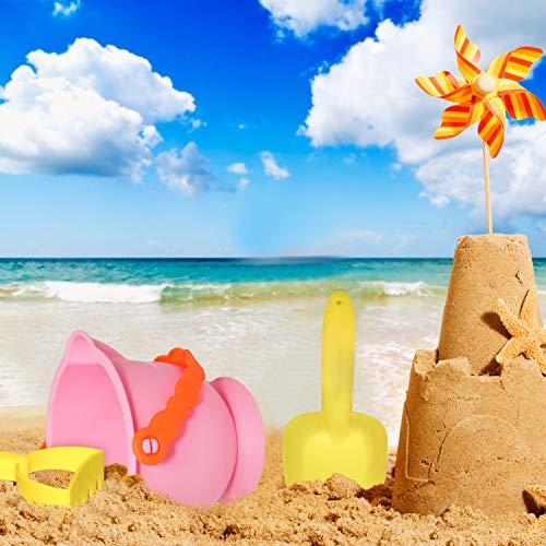 zoordo Beach Toys, Sand Basics Set for Kids- Including Bucket, Sifter, Rake, Shovel and Mesh Bag, Multicolor Outdoor Summer Play Toys - Thumbnail 4
