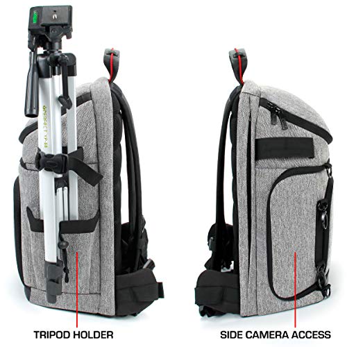 USA Gear DSLR Camera Backpack with Padded Dividers, Tripod Holder