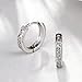 18K White Gold Plated Cubic Zirconia Round Hoop Earrings for Women Teen Girls Silver Earrings Jewelry (A1.Diamater 14mm / 18K White Gold Plated)