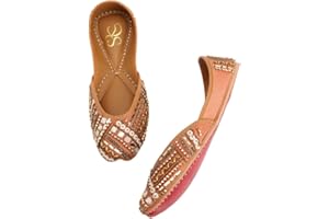 NIRALII Traditional Handmade Ballet Flats for Women - Radiant Royale Punjabi Jutti | Ethnic Indian Mojari for Wedding - Premi