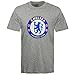 Chelsea Football Club Official Soccer Gift Mens Crest T-Shirt Grey Large