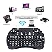 XEDIRECT Mini Wireless Keyboard with Touchpad Mouse 2.4GHz Remote Controller Rechargeable Combos for Google Android Box, Pc, Pad,Smart TV Player(Black)