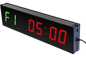 ROLILINK 12" Digital Wall Alarm Clock Timer for Interval Workout with Countdown/Up Stopwatch, Gym Interval Timer, Tabata EMOM Remote Control for Home Gym Boxing MMA Fitness