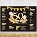 50th Birthday Photography Backdrop | 50th Anniversary Decorations | 1969 Sign | 50th Birthday Black Gold Party Decoration primary