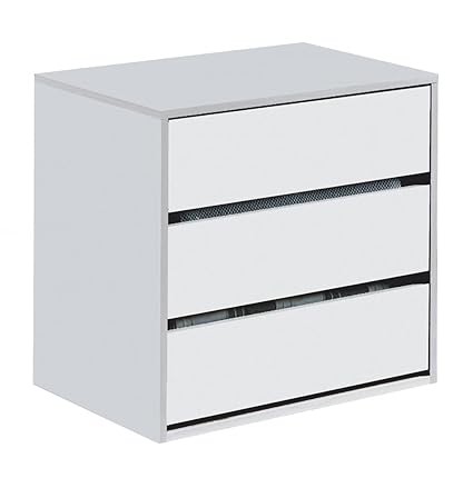 Arctic Drawer Unit 3 Drawer High Shine White 600w X 440d X 570h