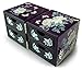 MADDesign Purple Twin Cube Jewelry Box Organizer Hand Made Mother of Pearl Sea Shell Inlay Lacquered Floral Butterfly Pattern