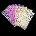 Sunmns Colorful Shiny Letter Gift Alphabet Sticker Self Adhesive Letters, 8 Sheets