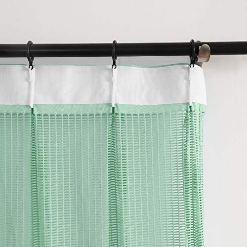TWOPAGES 5ft Wide x 7ft Tall Pinch Pleated Medical Curtains Privacy Hospital Cubicle Curtain (1 Panel,Green)