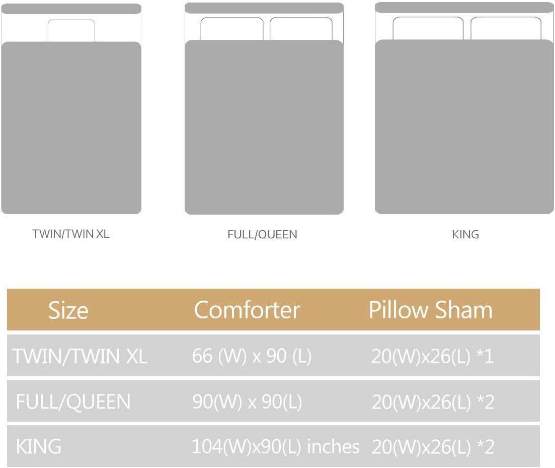 BlessLiving 3 Piece Comforter Set with Pillow Shams - 3D Printed Pink Glitter Bedding Set Girls Women Reversible Comforter Mermaid Twin Size Bedding Sets Soft Comfortable Machine Washable: Home & Kitchen