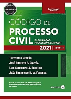 Livro Código de Processo Civil e Legislação Processual em Vigor - 52ª Edição 2021