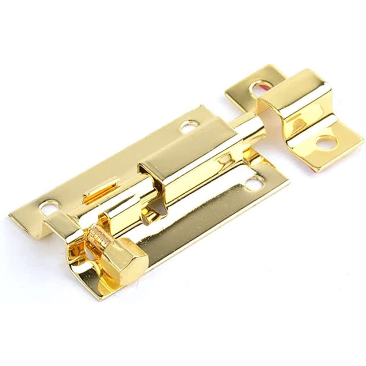2 inch Stainless Steel Square Door Latch Bolt Securing Internal Door Latches Bolts for Bedrooms, Bathroom Toilet Gate and Wooden Doors Bright Gold