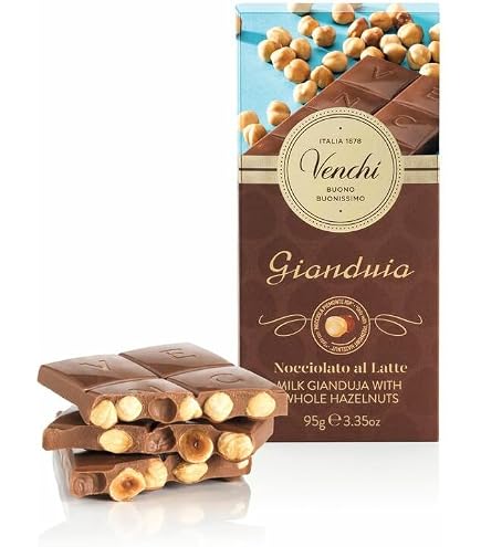 Amazon.com : Venchi - Cremino 1878 Chocolate Bar with Almond
