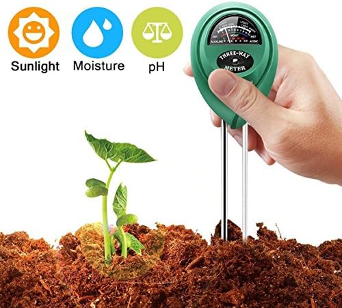 SHENNOSI Soil PH Meter, 3-in-1 Soil Tester Moisture Meter, Light and PH Acidity Tester, Plant Soil Tester Kit for Garden, Farm, Lawn, Indoor and Outdoor (No Battery Needed)