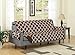 Austin Reversible Solid/Print Microfiber Furniture Protector with Strap & Side Pockets (Sofa, Chocolate)