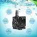 PetOde 400 GPH (1500/H, 25W, 115V) Submersible Water Pump Ultra Quiet Sump Pumps for Pond, Aquarium, Fish Tank Fountain, Hydroponics Statuary Water Pumps with 8.2ft Power Cord