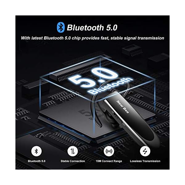 New bee Wireless Bluetooth Headset, Bluetooth Headset 60 Days Standby for iPhone Samsung - Image 7