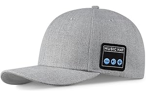PUSOKEI Music Cap, Wireless Speaker Hat with Built in Microphone and Detachable Module, Rechargeable Speaker Hat for Outdoor 