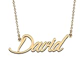 HUAN XUN Letter Script David Name Stainless Steel