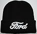 Ford Cuffed Black Knit Beanie Cap