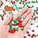 PP OPOUNT 1002 Pieces Christmas Pony Beads Large Hole Beads with Elastic String Cord, Safety Scissors for Bracelets, Necklaces, Jewelry Making and Home Decor Craft (White, red, Green)