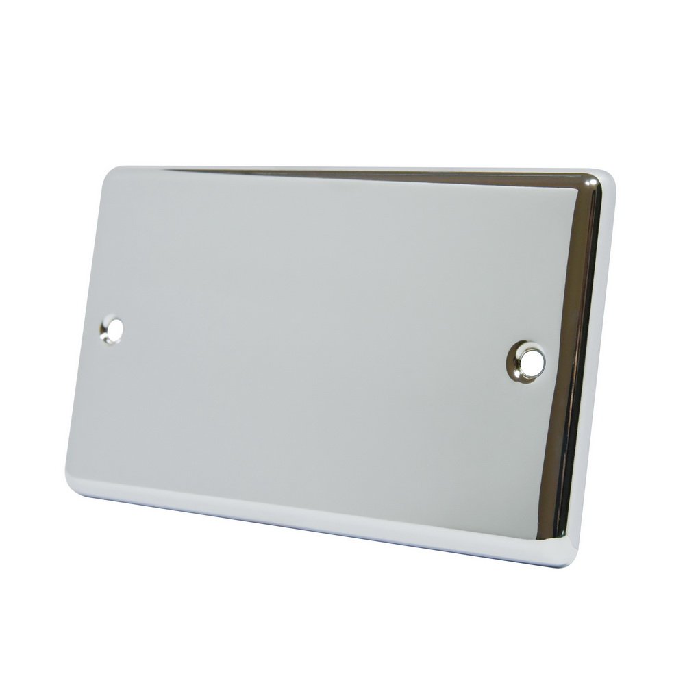 AET CPC2GBP 2 Gang Classical Chrome Polished Double Electrical Blanking Plate