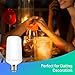Rinuo [4 Pack] LED Flame Effect Light Bulb with 4 Lighting Modes and Upside-Down Feature, 7W E26 Standard Base Fire Light Bulb for Christmas Home/Hotel/Bar Party Decoration