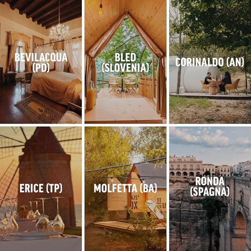 Boscolo Gift for Unusual Hotels – Gift Boxes for 2 People, Gift Ideas for Women and Men, Birthday, 1 Night in Unusual Hotels + Breakfast Included, Ideas for Original Gifts Valid 1 Year