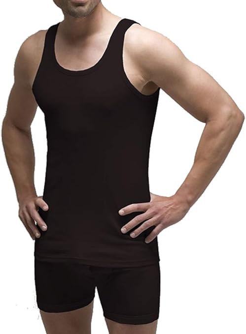 camiseta tirantes negra hombre