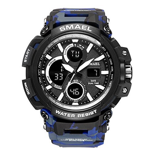 Men's Digital Sports Waterproof Watch Multi-Function Military Electronic Watch LED Backlight