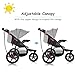 Costzon Baby Jogger Stroller, All Terrain Lightweight Fitness Jogging Stroller w/Parental Cup Phone Holder, Free Tractive Webbing, Large Storage Basket (Gray)