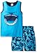 The Children's Place Big Boys Photo-Real Shark Short Sleep Set, Surf, Small/5-6