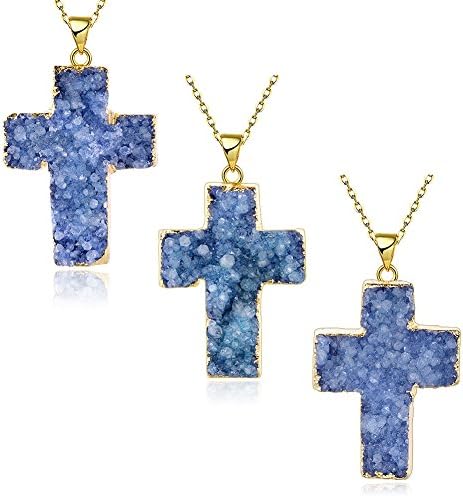 Simple Smooth Cross Pendant Necklace Fashion Jewelry 18" (18K Gold Plated)