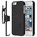 Moona iPhone SE Case, iPhone 5 5S Case, Shell Holster Combo Case for Apple iPhone SE and iPhone 5 / 5S with Kickstand & Belt Clip 10 Year Warranty - iPhone SE & 5S Thin Holster Belt Clip Case
