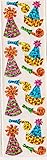 Birthday Party Hats Glitter Stickers - 2 Sheets